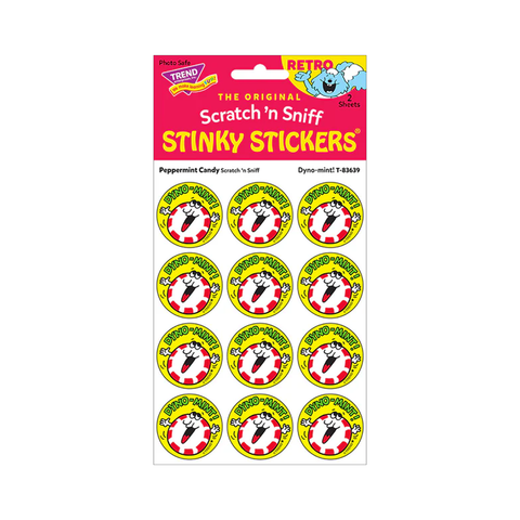 Stinky Stickers Dyno-mint Peppermint Candy scent