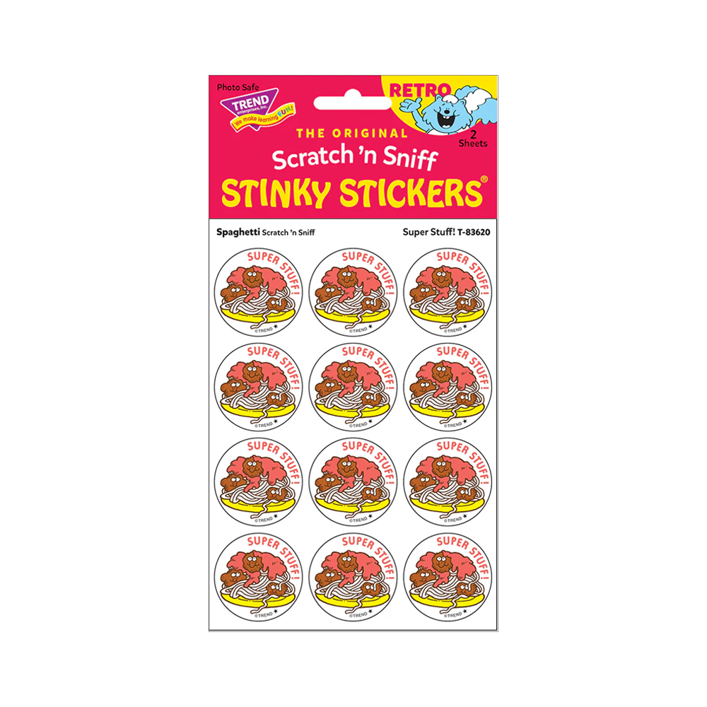 Stinky Stickers Super Stuff Spaghetti scent