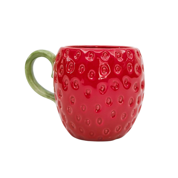 Ceramic Strawberry Mug Red