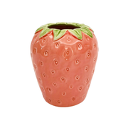 Ceramic Strawberry Vase Pink