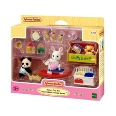 Sylvanian Families Baby's Toy Box -Snow  Rabbit & Panda Babies