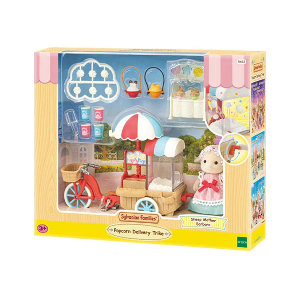 Sylvanian Families Popcorn Delivery Trike with Sheep