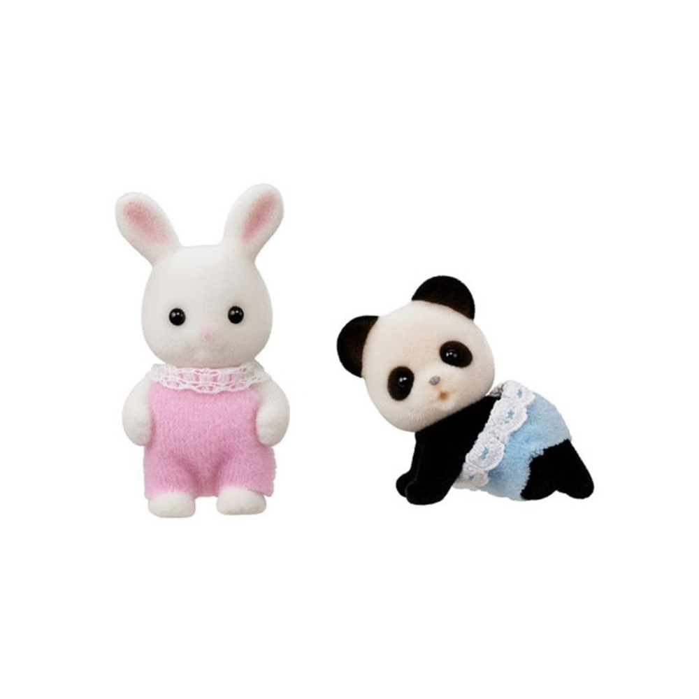 Sylvanian Families Baby's Toy Box -Snow  Rabbit & Panda Babies