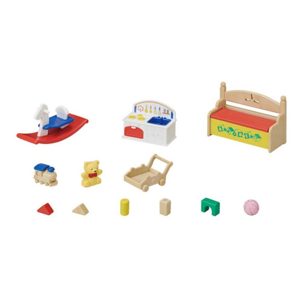 Sylvanian Families Baby's Toy Box -Snow  Rabbit & Panda Babies