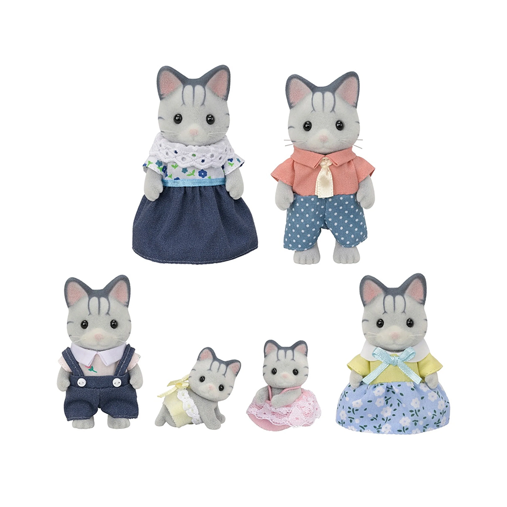 Sylvanian Families Fisher Cat Family of Six