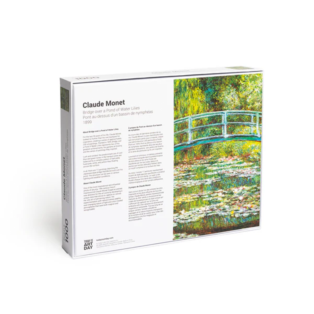 Today Is Art Day 1000 Piece Puzzle Claude Monet Bridges And Waterlillies