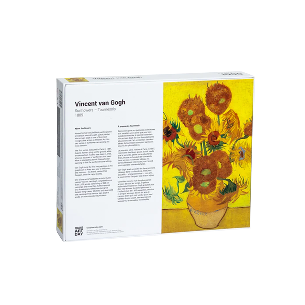 Today Is Art Day 1000 Piece Puzzle Vincent Van Gogh Sunflowers
