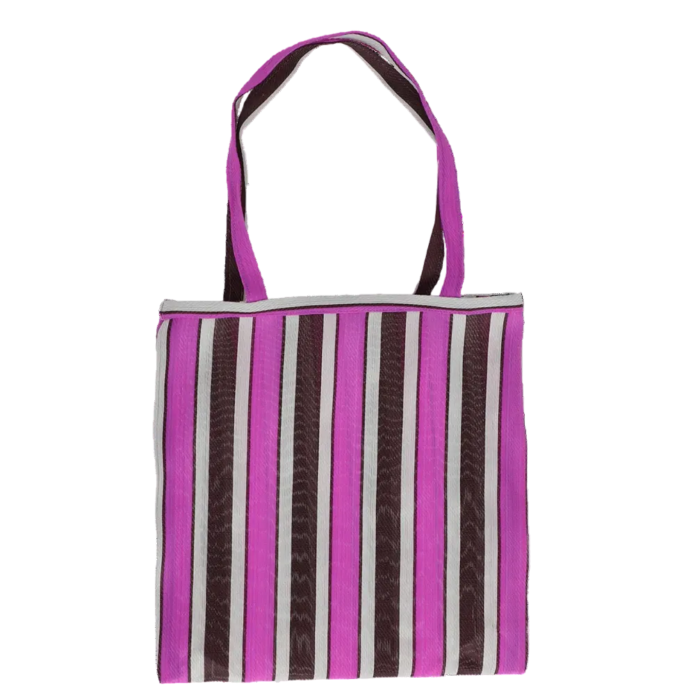 Mesh  Striped Shopping Bag