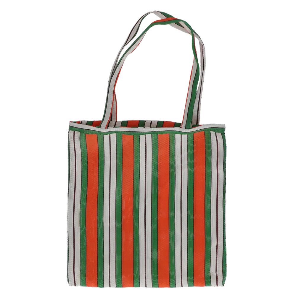 Mesh  Striped Shopping Bag