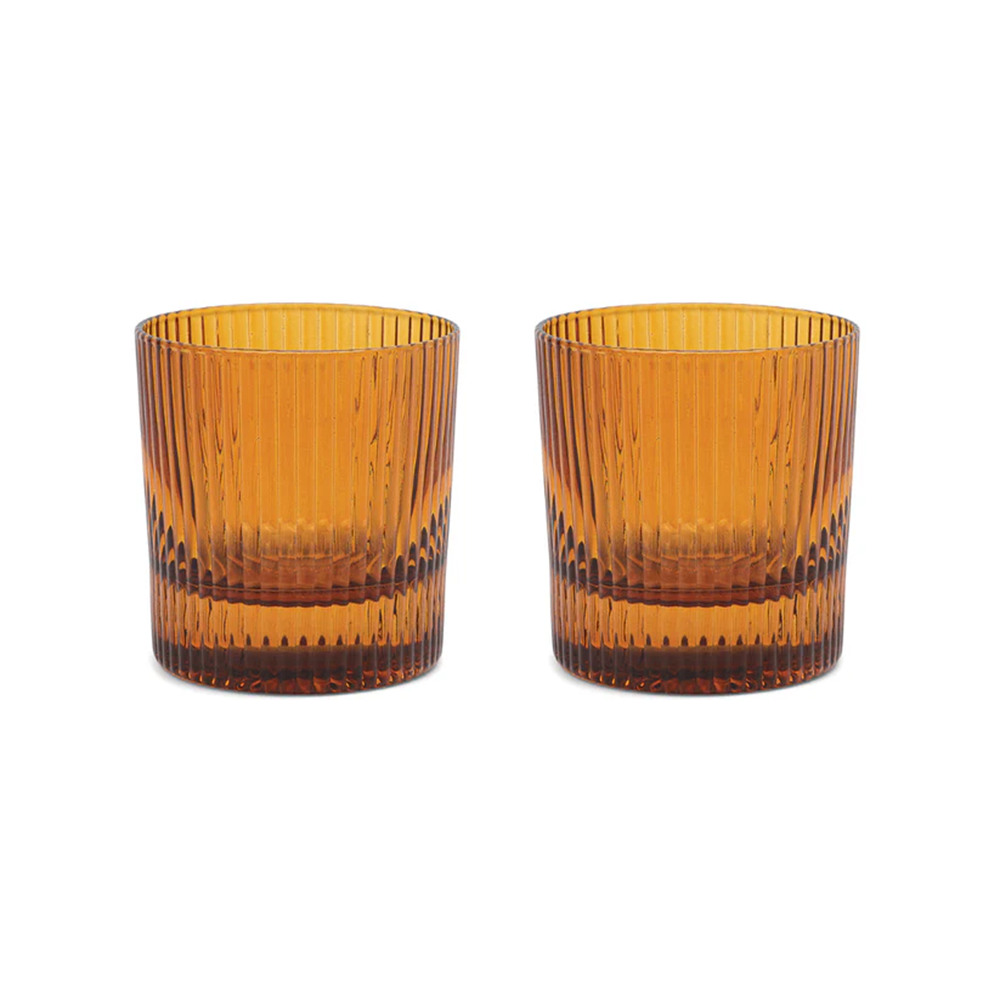 The Scout Lowball Glasses Set of 2 Amber