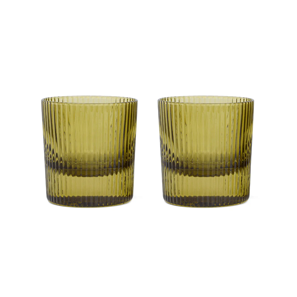 The Scout Lowball Glasses Set of 2 Olive