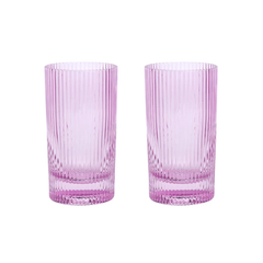 The Stella Highball Glasses Set of 2 Lilac