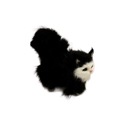 Faux Fur Fluffy Cat Black