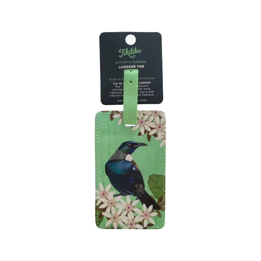 Kathryn Furniss Luggage Tag Tūī in the Sky