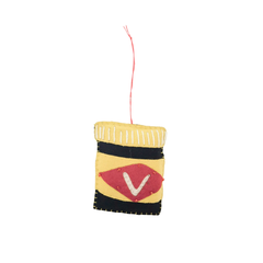 Fabric Stitched Christmas Decoration Vmite Jar