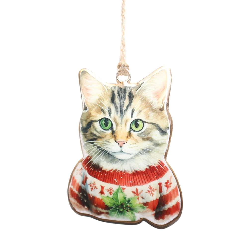 Christmas Decoration Cat Wearing Jacket