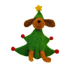 Christmas Decoration Dog Dressed As Tree Assorted