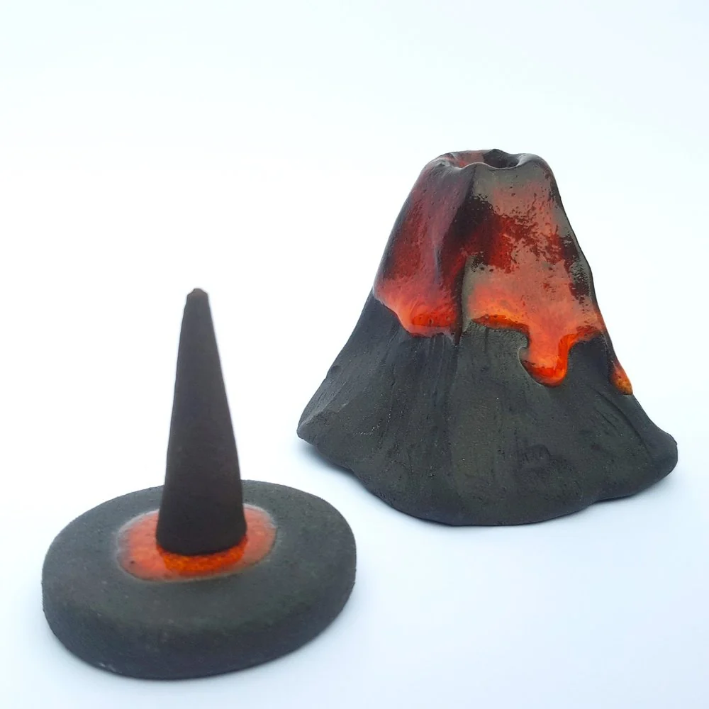 Lava Ceramics Volcano Incense Burner