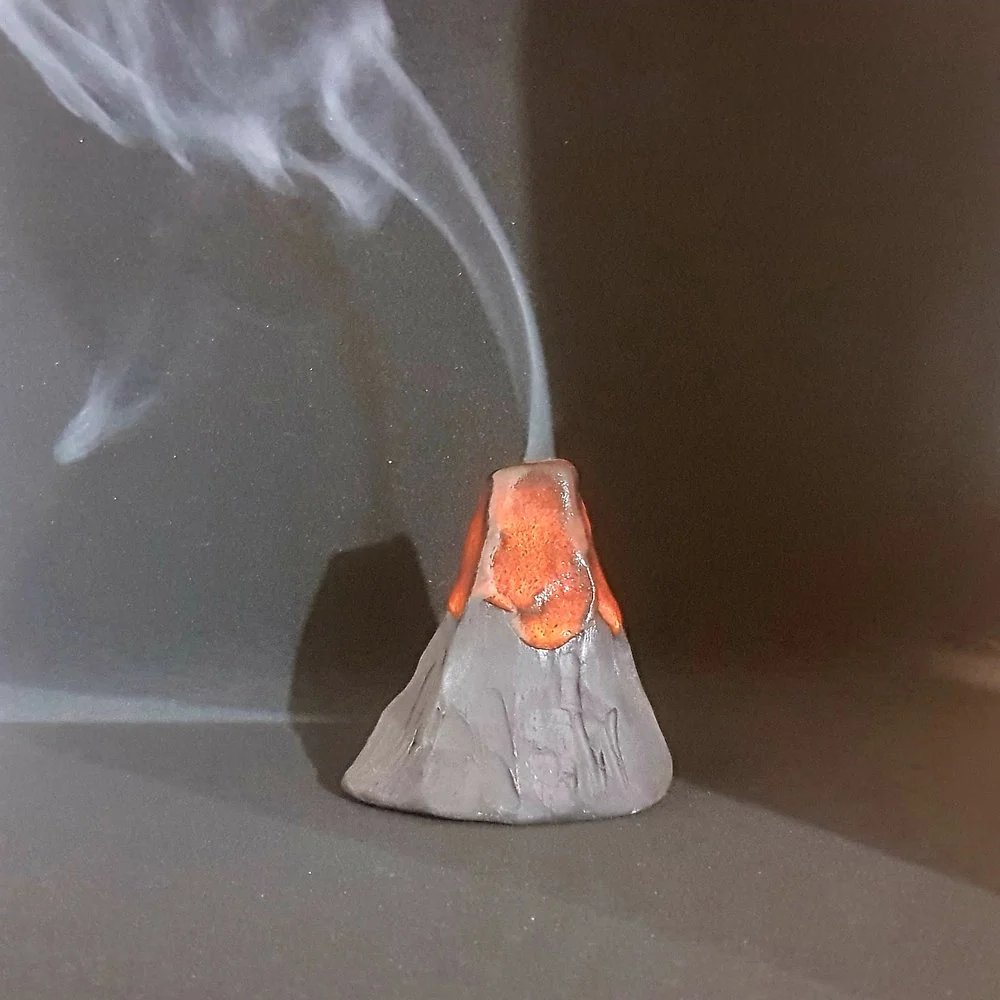 Lava Ceramics Volcano Incense Burner