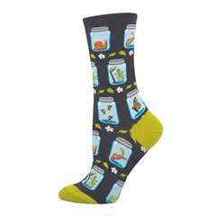 Socksmith Socks Women's Bugs In Jars Charcoal Heather