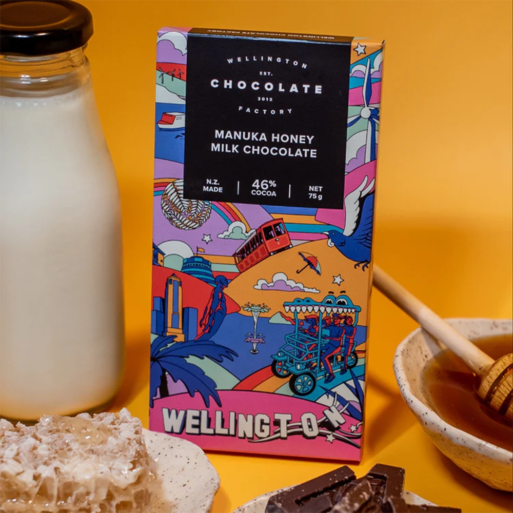Wellington Chocolate Factory Honey Milk Bar 75g