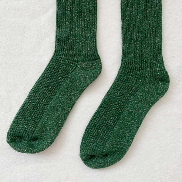 Le Bon Shoppe Winter Sparkle Socks Evergreen