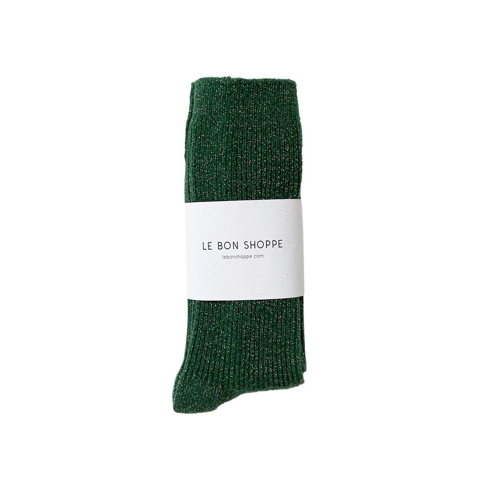Le Bon Shoppe Winter Sparkle Socks Evergreen