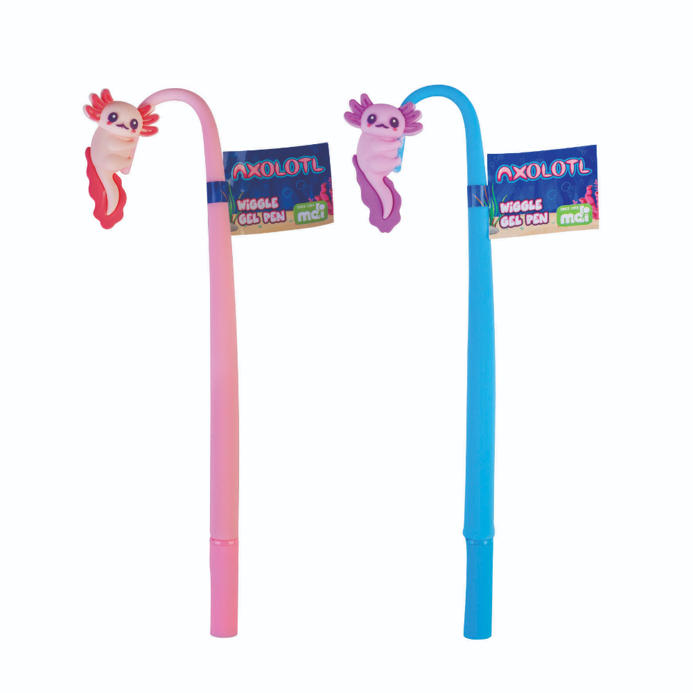 Wiggle Axolotl Gel Pen Assorted