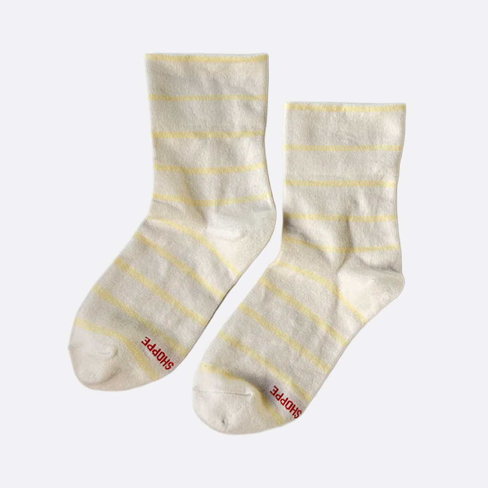 Le Bon Shoppe Wally Socks Lemon Stripe