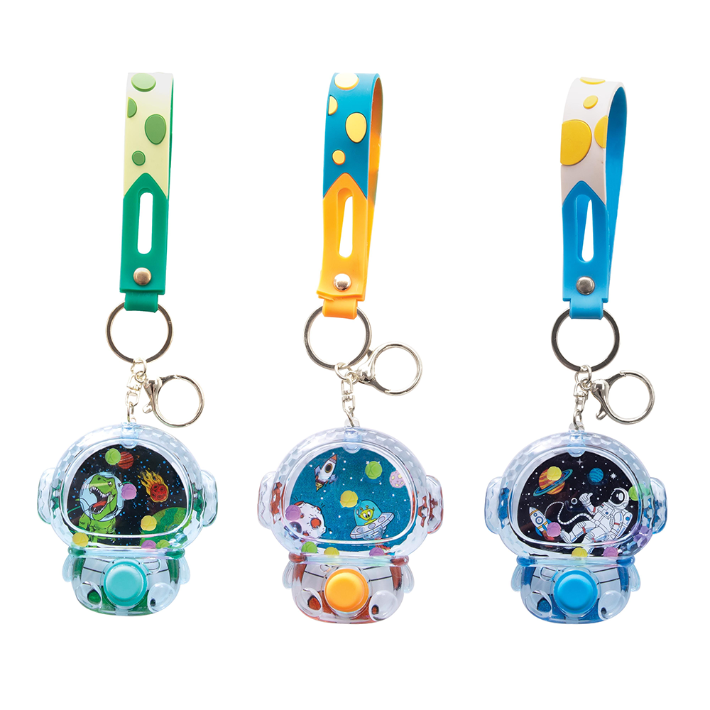 Water Filled Game Keychain  Spaceman Assorted