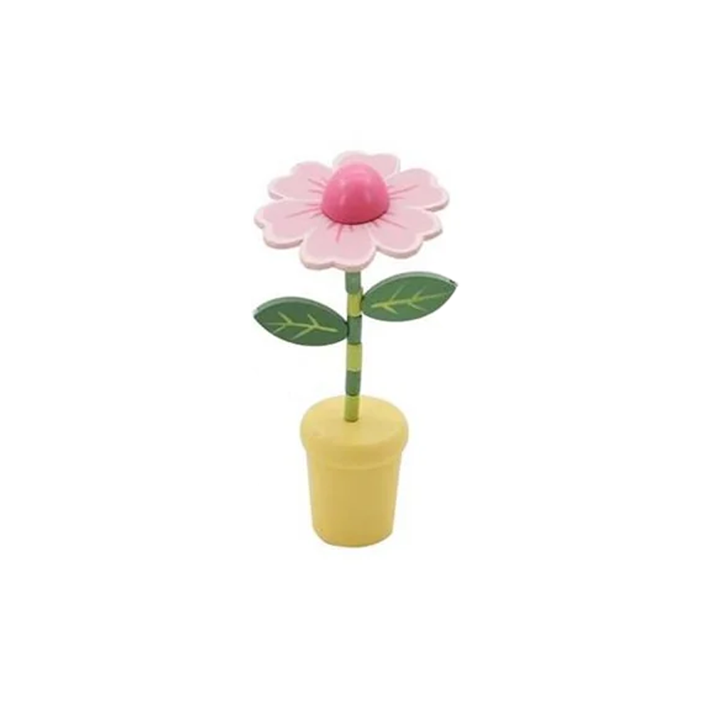 Push Puppet Wooden Flower Assorted