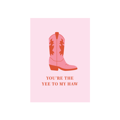 Iko Iko Pun Card Cowboy Boot Yee Haw