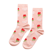 Yellow Owl  Socks F*ck Off Roses Small