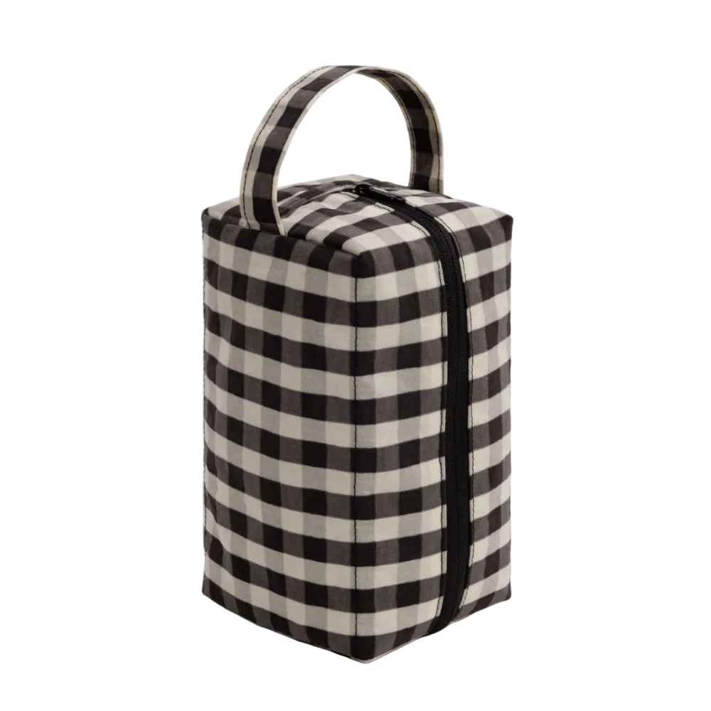 Baggu Dopp Kit  Black and Cream Gingham