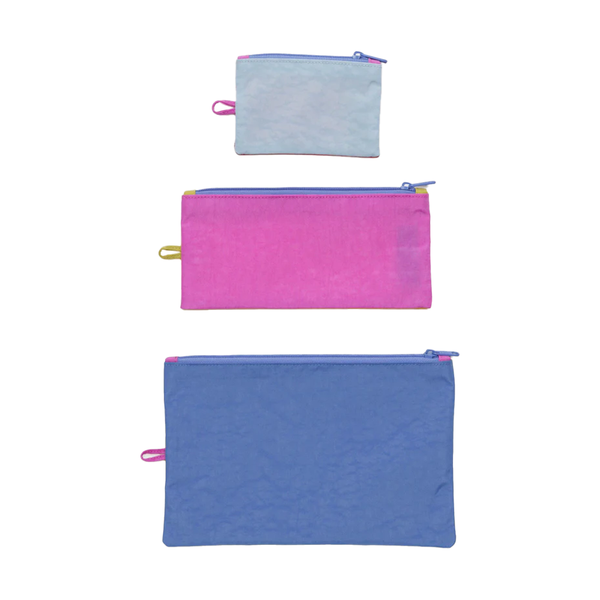 Baggu Flat Pouch Vacation Colorblock