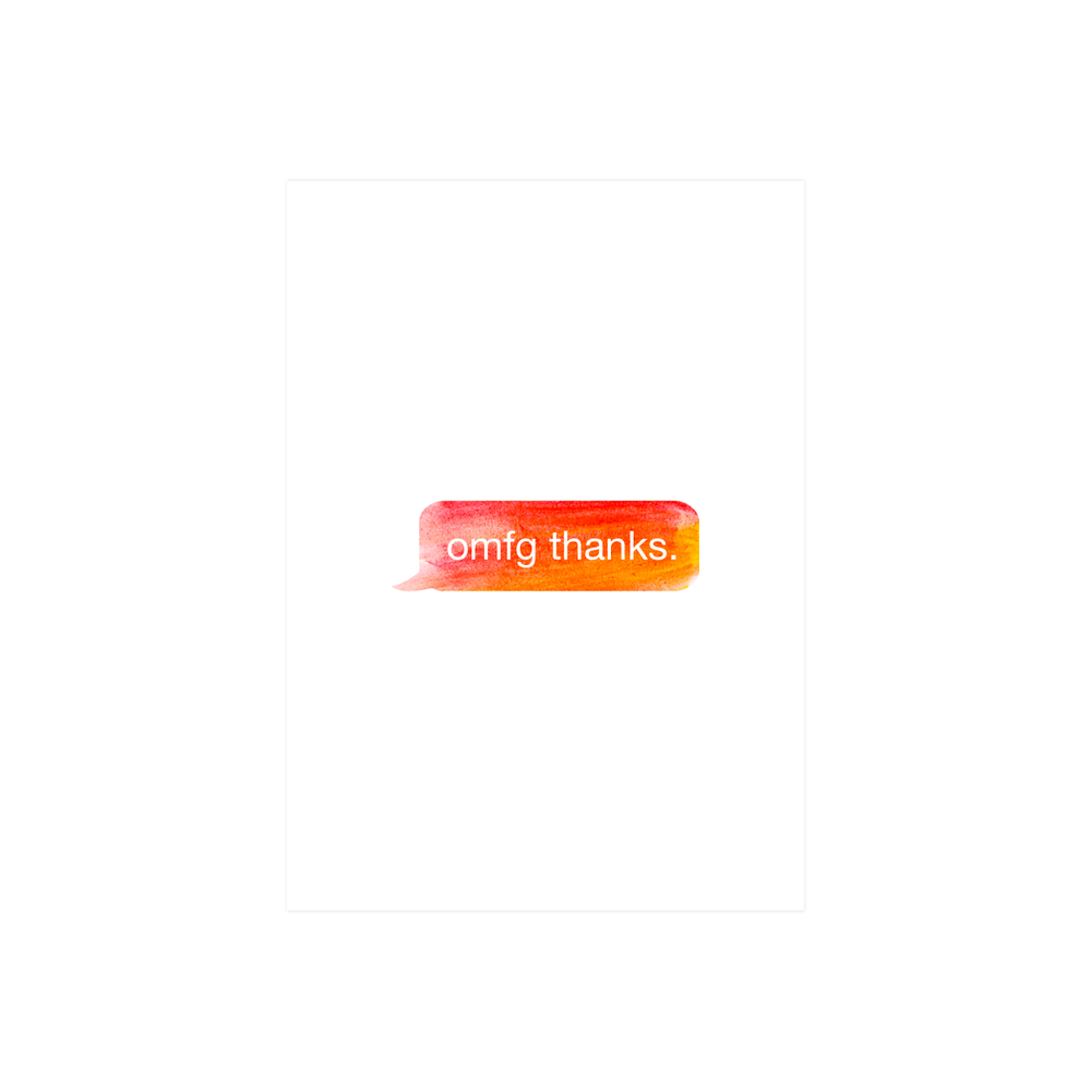 Iko Iko Text Card OMFG