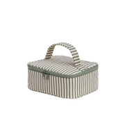 Baggu Striped fabric Cosmetic Make Up Toiletry Bag with handle Travel Baggu