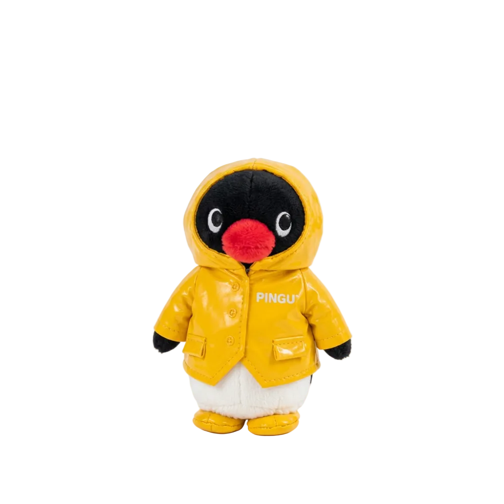 Pingu Raincoat Plush Keychain Yellow