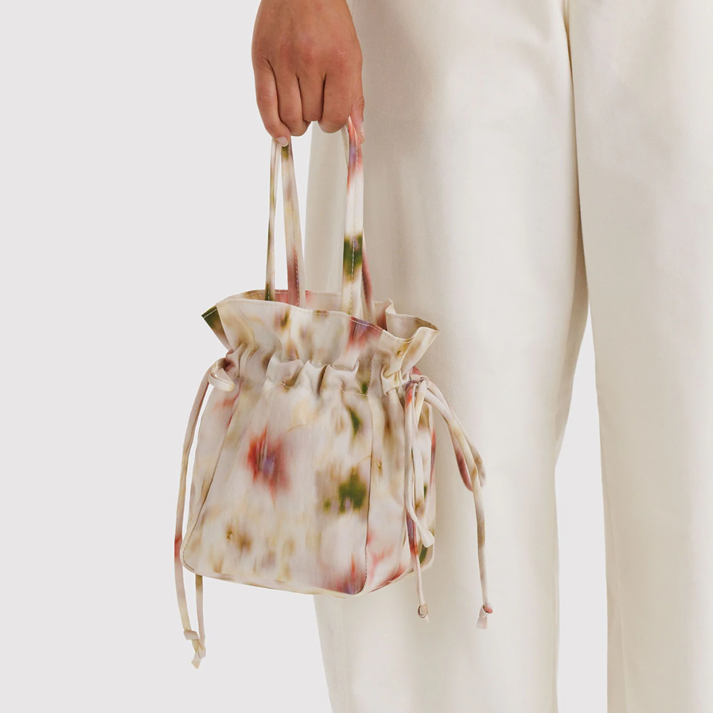 Baggu Nylon Drawstring Bag Abstract Floral