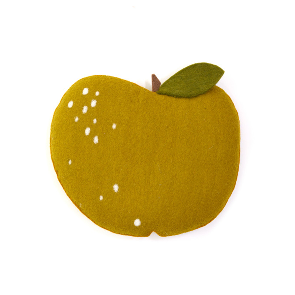 Muskhane Felt & Kapok Apple Cushion Pistachio