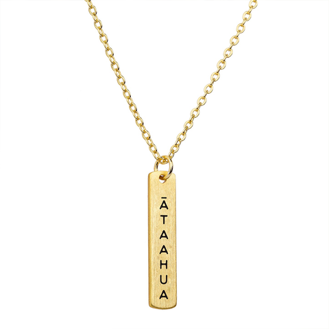 Little Taonga Necklace Te Reo Ātaahua Gold
