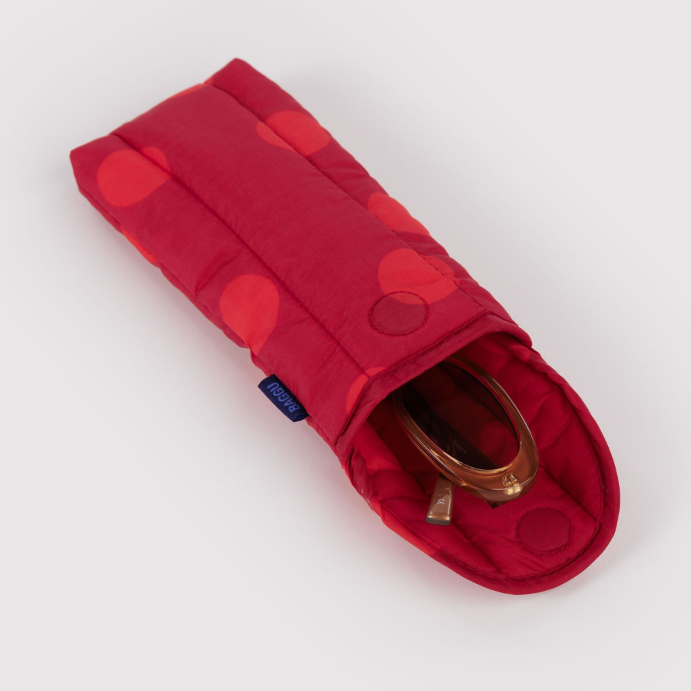 Baggu Puffy Glasses Sleeve Red Polka Dot