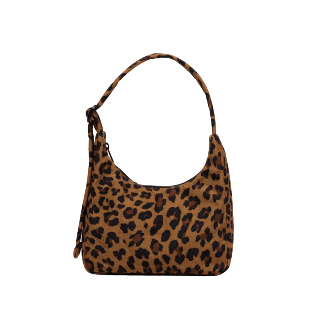 Baggu Mini Nylon Shoulder Bag Leopard
