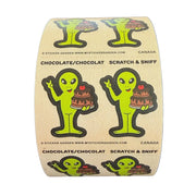 Sticker Garden Scratch and Sniff Teared Square Alien Chocolate