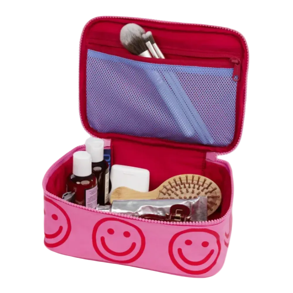 Baggu Small Cosmetic Case Azalea Pink Happy