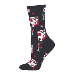 Socksmith Socks Womens Fine like Boxed Wine Black