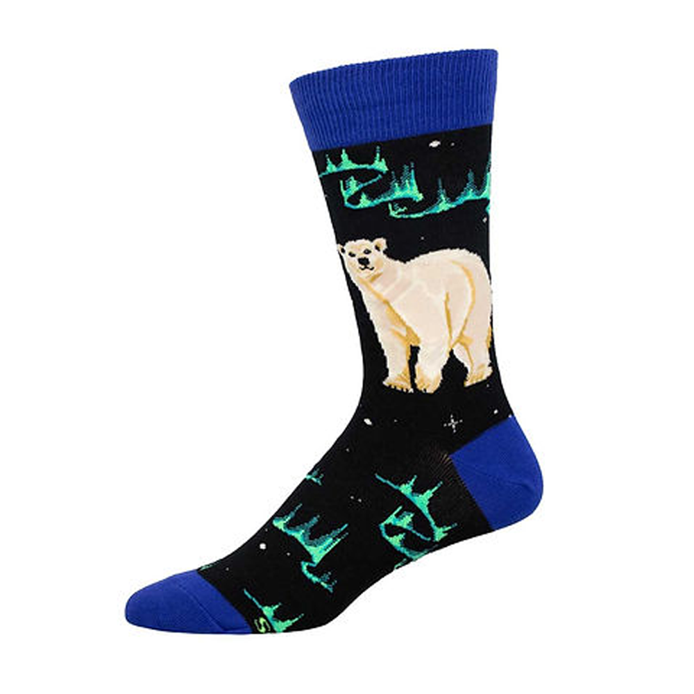 Socksmith Socks Men'sPolar Bear Black