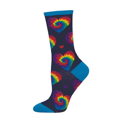 Socksmith Socks Womens I Heart Tie-Dye Navy