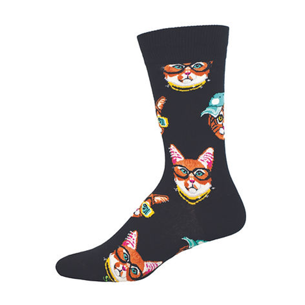 Socksmith Socks Womens One Cool Cat Black