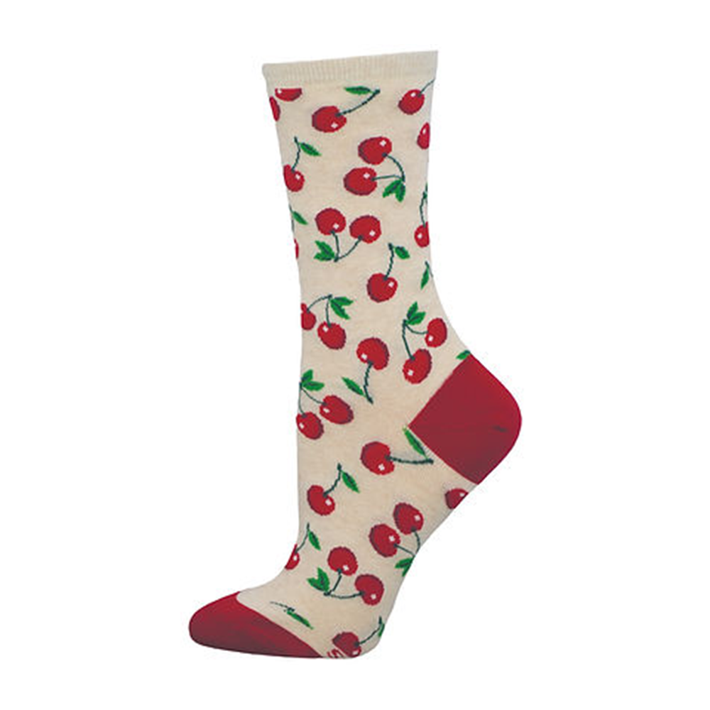 Socksmith Socks Womens Absolutely Cherry-Ivory Heather